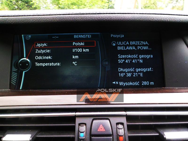 BMW Professional z twardym dyskiem (CIC) Tłumaczenie nawigacji - Polskie menu